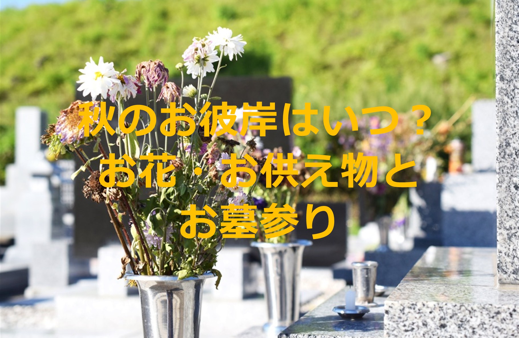 秋のお彼岸はいつ？お彼岸の花やお供え物・お墓参りについて解説