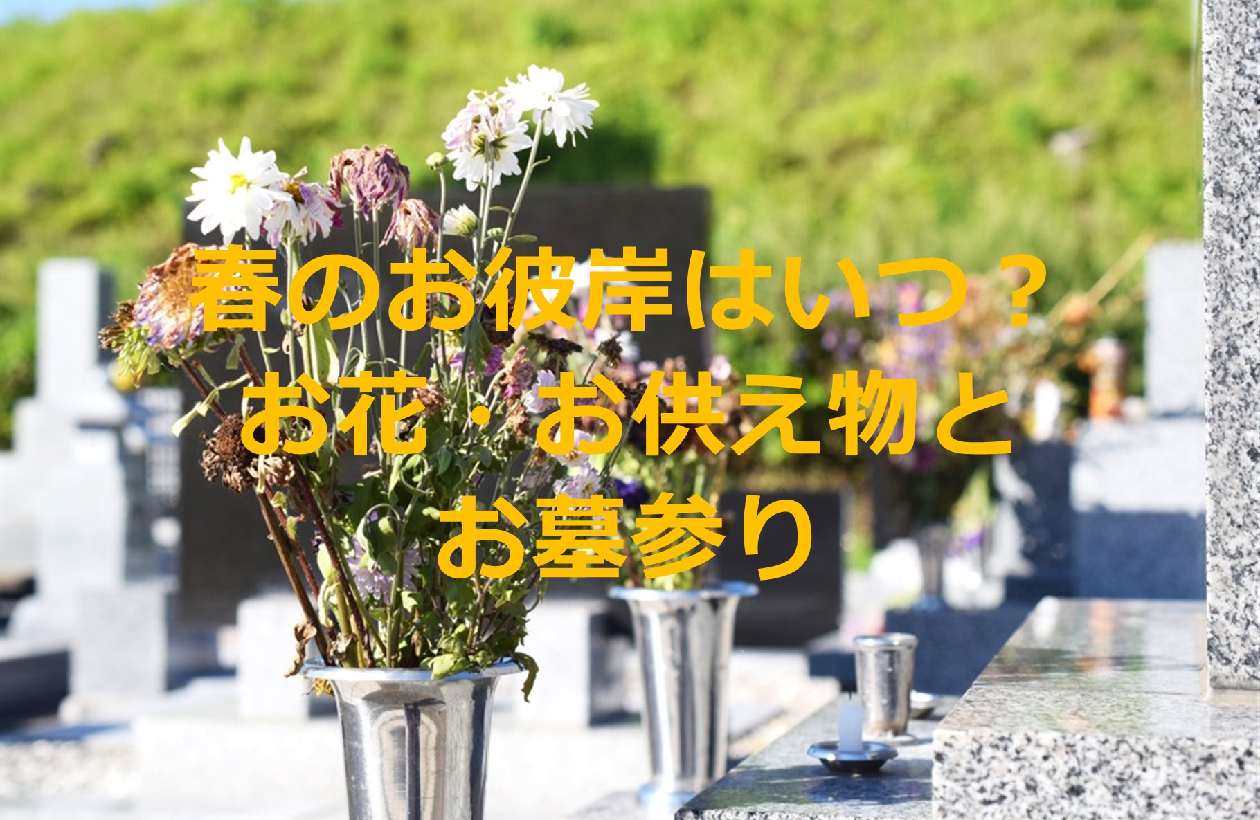 春のお彼岸はいつ？お彼岸の花やお供え物・お墓参りのマナーを解説