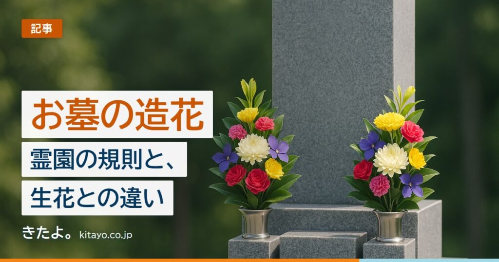 お墓に造花を供えてもいい？霊園の規則と、生花との違い